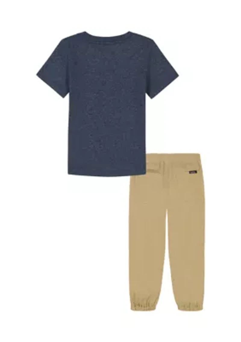 Toddler Boys Graphic T-Shirt and Pants Set