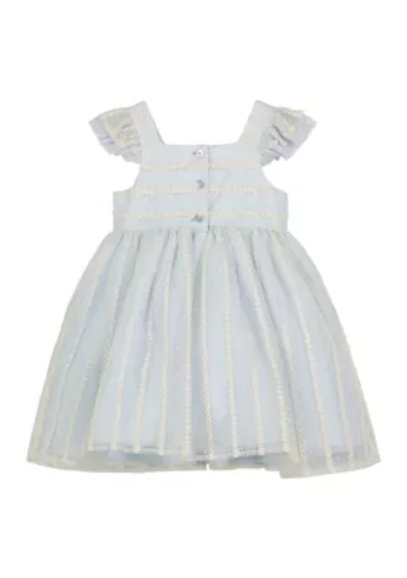 Toddler Girls Empire Waist Embroidered Dress