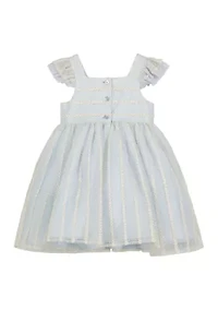 Toddler Girls Empire Waist Embroidered Dress