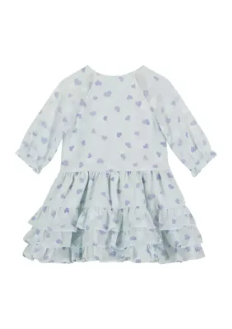 Baby Girls Heart Printed Dress