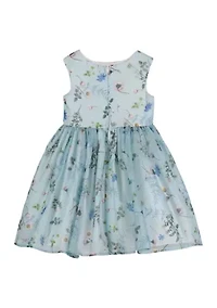 Baby Girls Floral Printed Fit and Flare Dress