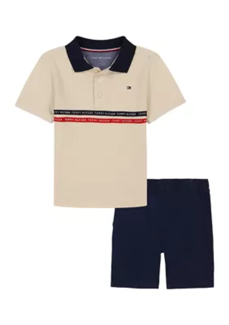 Toddler Boys Polo Shirt and Shorts Set