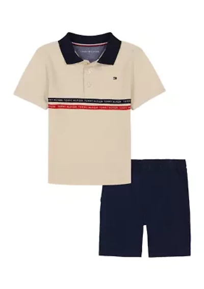 Toddler Boys Polo Shirt and Shorts Set