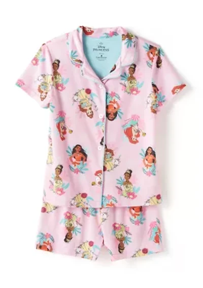 Toddler Girls Royal Vacation Printed Pajama Set