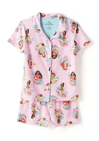 Toddler Girls Royal Vacation Printed Pajama Set