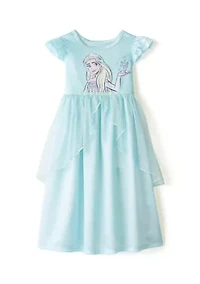 Toddler Girls Elegant Elsa Nightgown