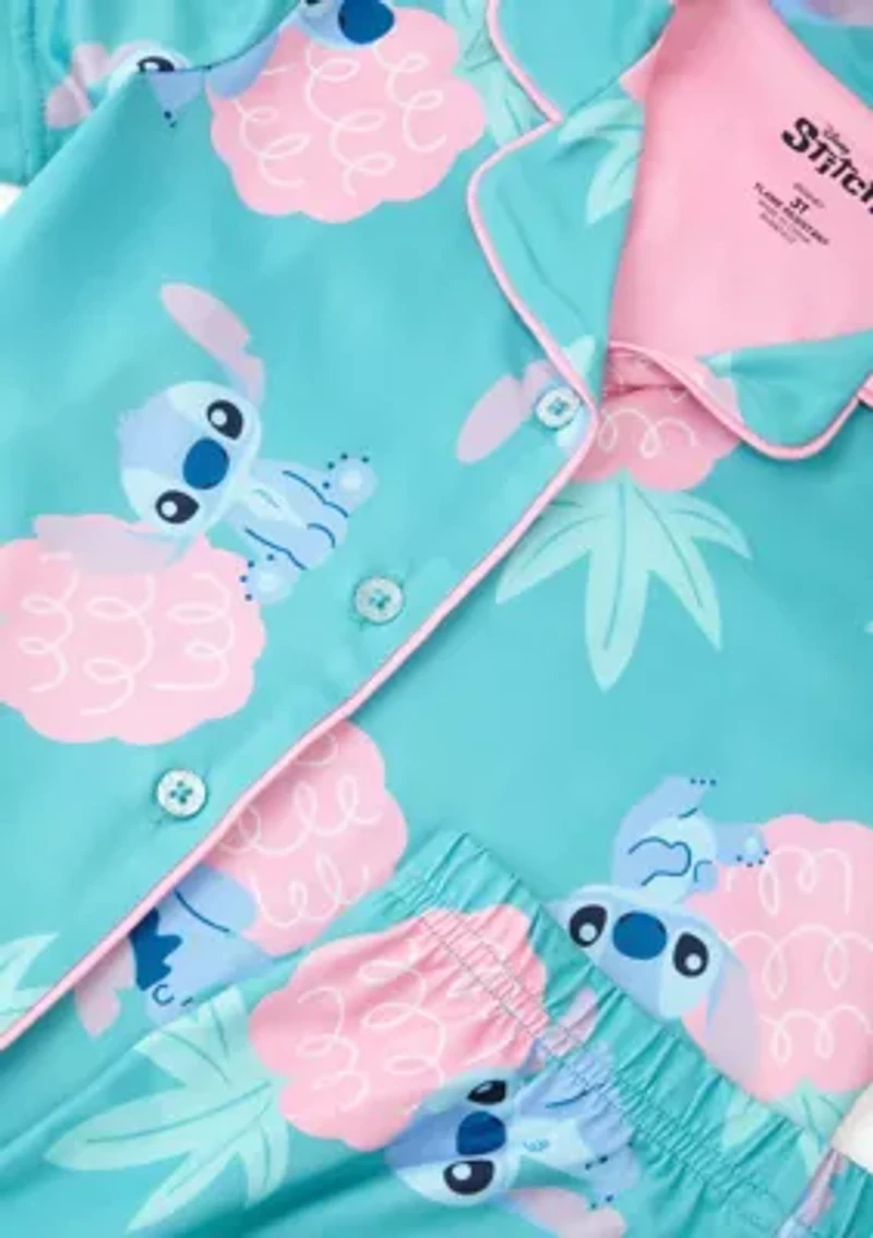 Toddler Girls Hawaii Stitch Printed Pajama Set