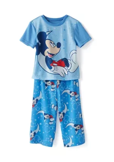 Toddler Boys Mickey and the Moon Printed Pajama Set