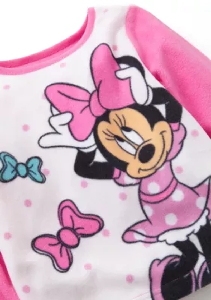 Toddler Girls Minnie Bow Printed Pajama Set