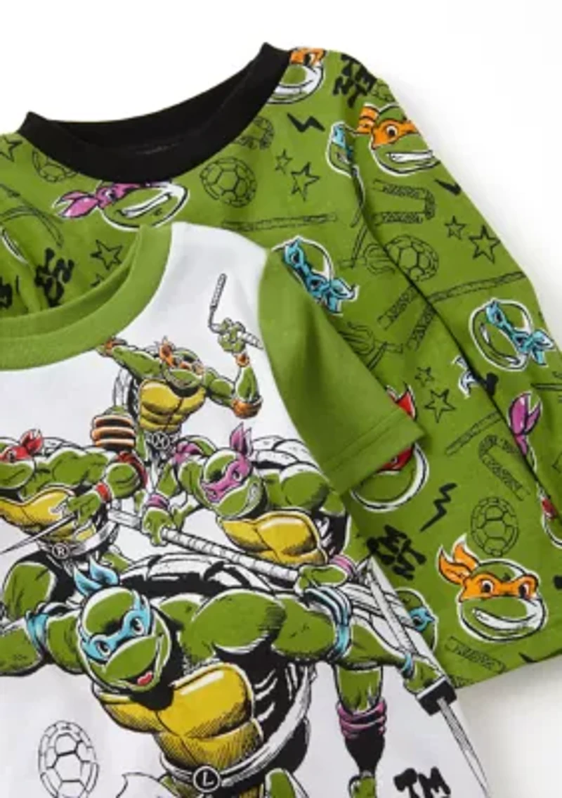 Toddler Boys 4-Piece TMNT Pajama Set