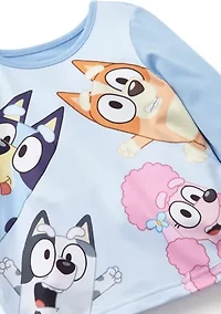 Toddler Girls Gathering Printed Pajama Set