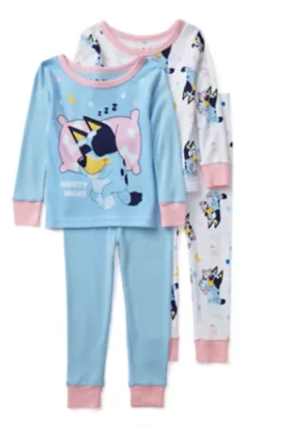 Toddler Girls Night Bluey Pajamas