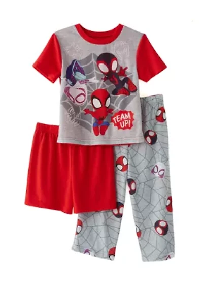 Toddler Boys Spidey and Friends Three Piece Pajama Set