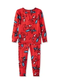 Toddler Boys Flying Hero Pajama Set