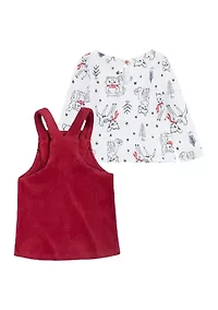 Baby Girls Long Sleeve Corduroy Skirtall Set