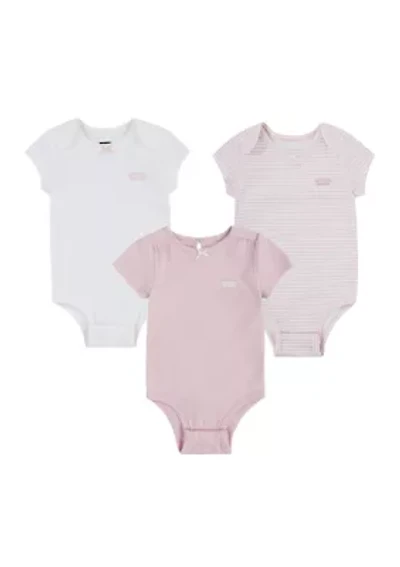 Baby Girls 3-Pack of Bow Bodysuits