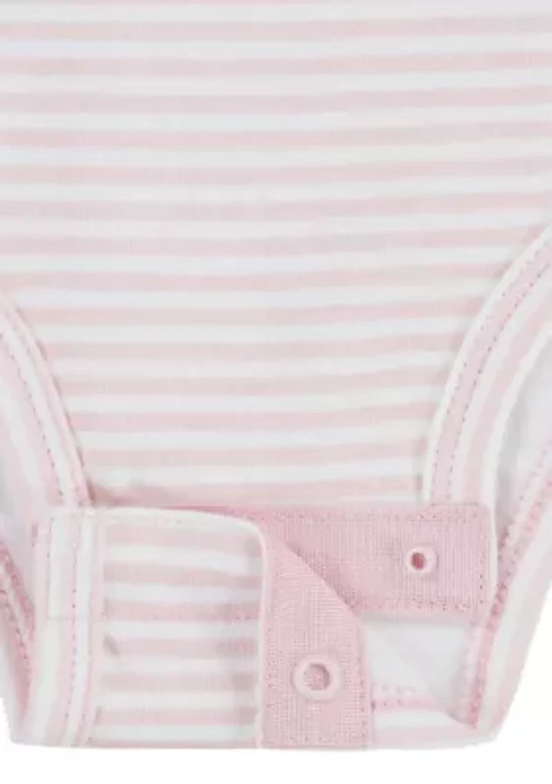 Baby Girls 3-Pack of Bow Bodysuits
