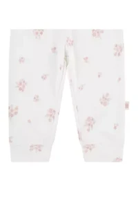 Baby Girls Printed and Solid Pants - 2 Pack