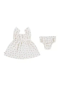 Baby Girls Floral Dress and Diaper Cover
