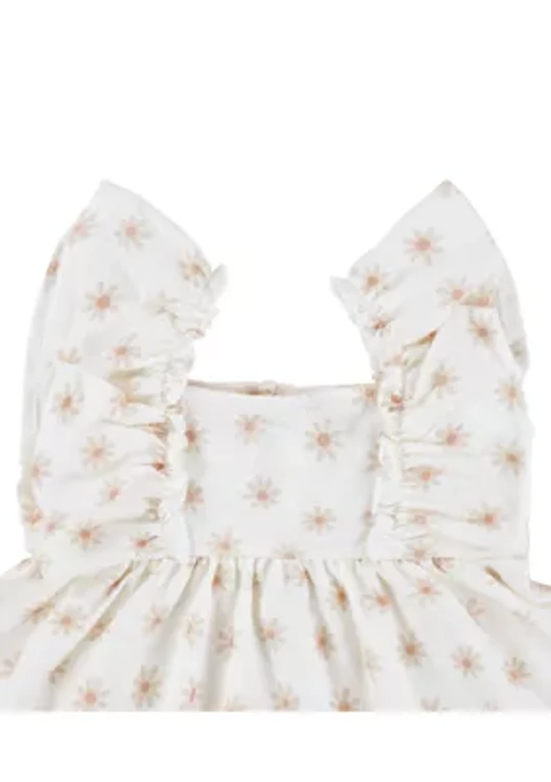 Baby Girls Floral Dress and Diaper Cover