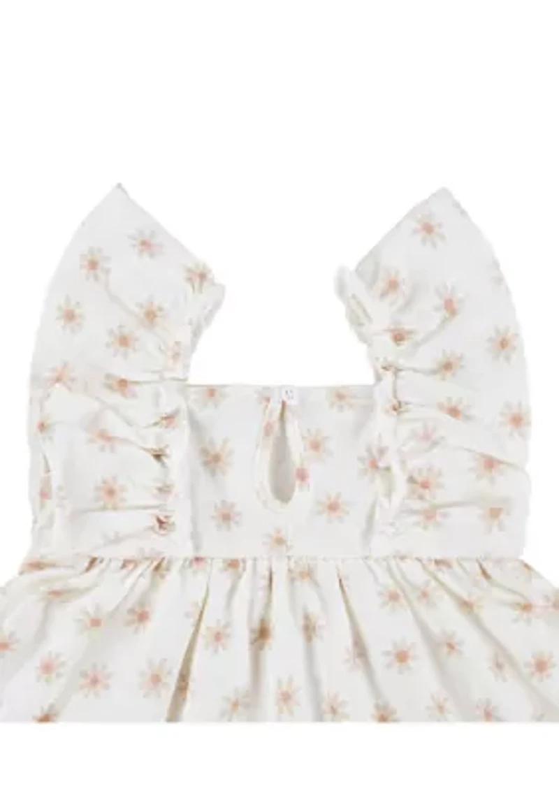 Baby Girls Floral Dress and Diaper Cover