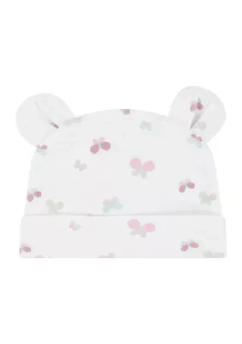 Baby Girls 3 Piece Top and Pants Set with Hat