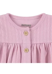 Baby Girls 3 Piece Top and Pants Set with Hat
