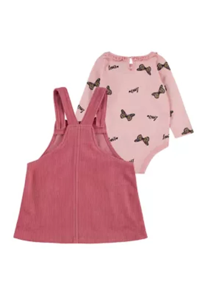 Baby Girls Cordurory Butterfly Skirtall Set