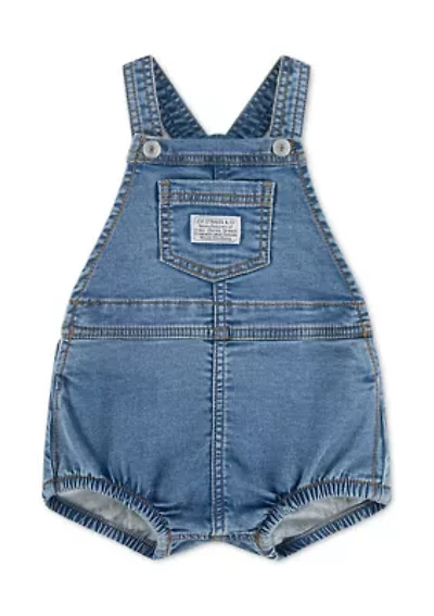 Baby Boys Bubble Denim Shortalls