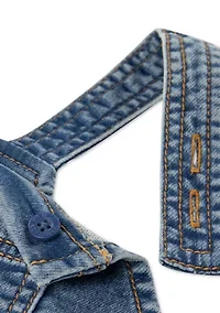 Baby Boys Bubble Denim Shortalls