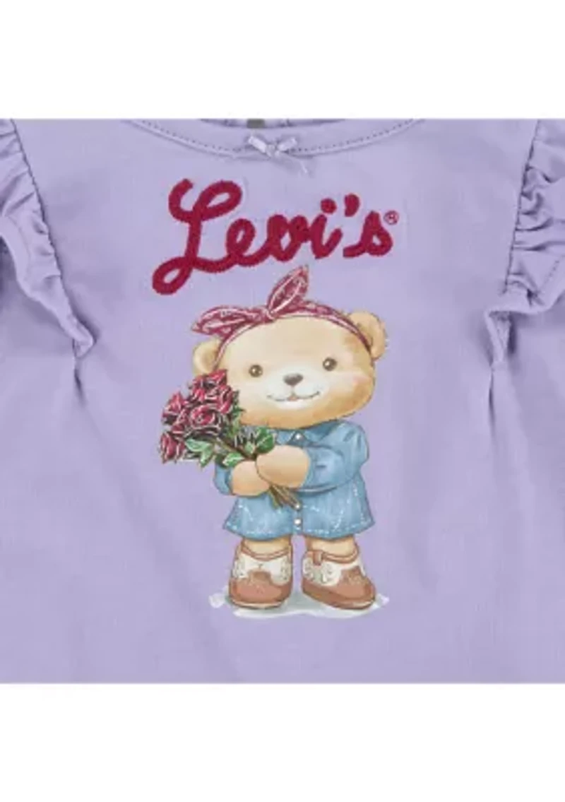 Baby Girls  T-Shirt and Flare Jeans Set