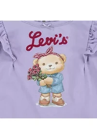 Baby Girls  T-Shirt and Flare Jeans Set