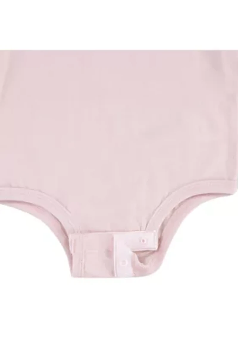 Baby Girls Printed Denim Skirtall and Bodysuit Set