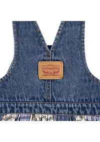 Baby Girls Printed Denim Skirtall and Bodysuit Set