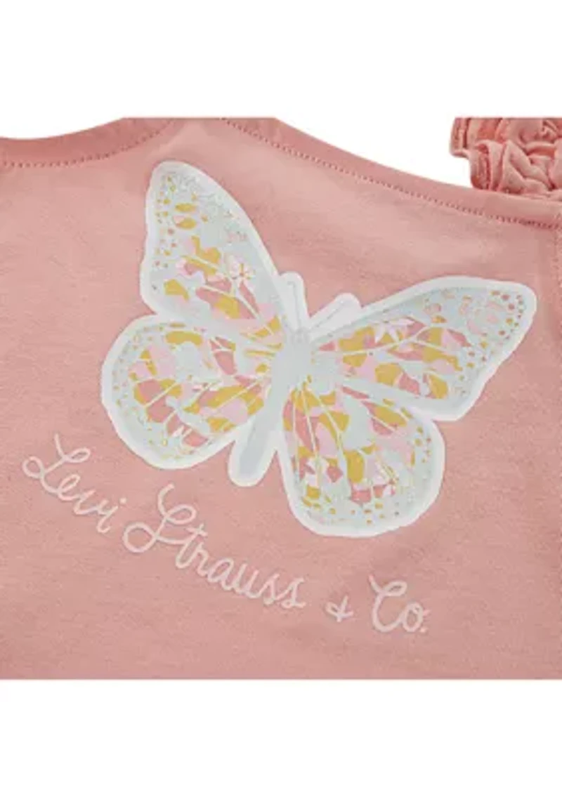 Baby Girls Ruffle Strap Tank and Short Set