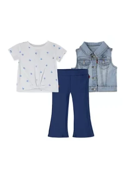 Baby Girls 3-Piece Vest Set