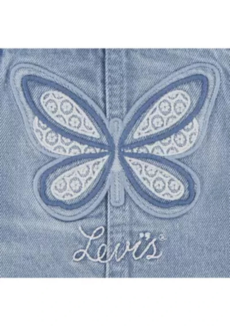 Baby Girls Butterfly Overall Set