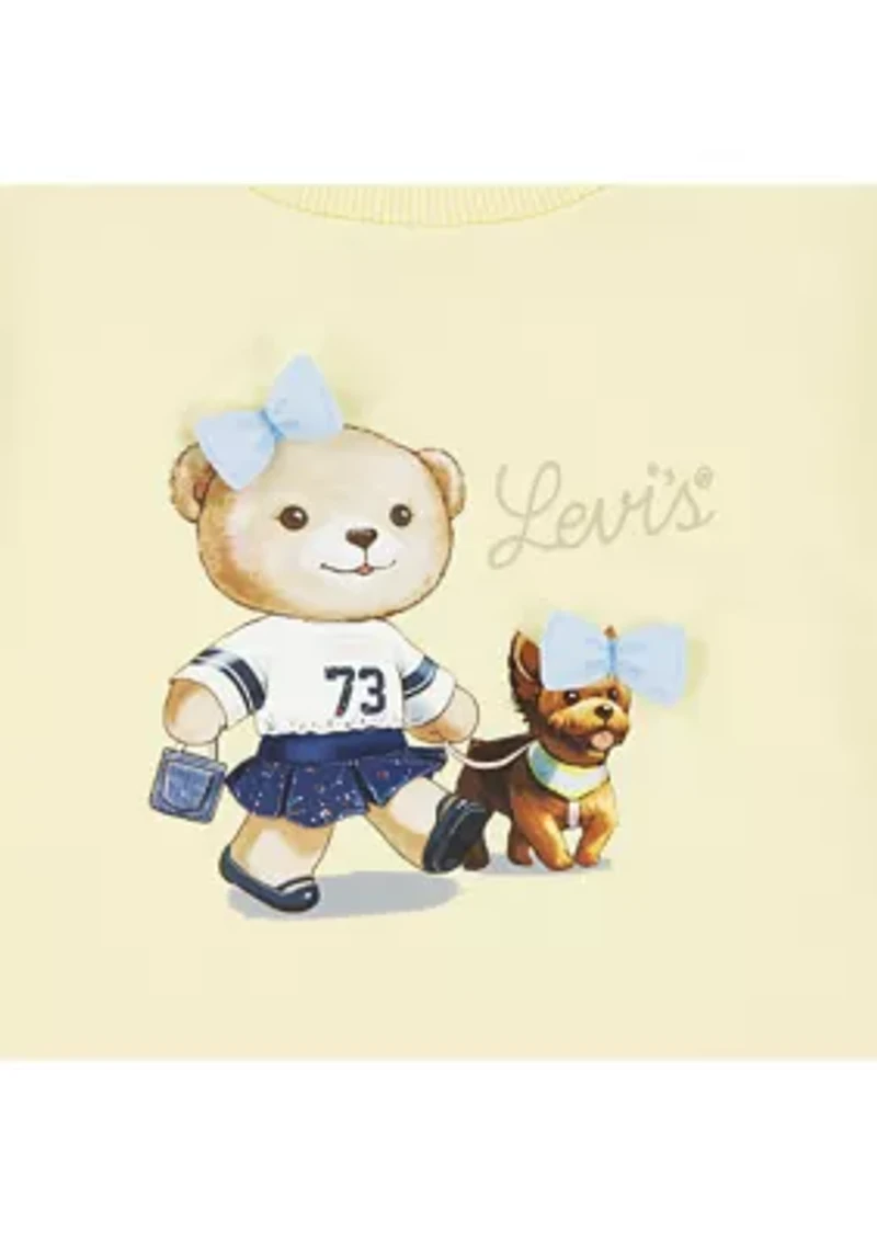 Baby Girls Graphic Sweatshirt and Jeans Set