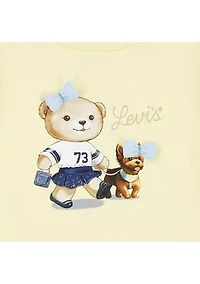 Baby Girls Graphic Sweatshirt and Jeans Set