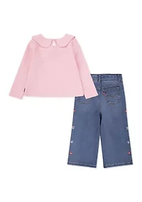 Baby Girls Top and Denim Jeans Set
