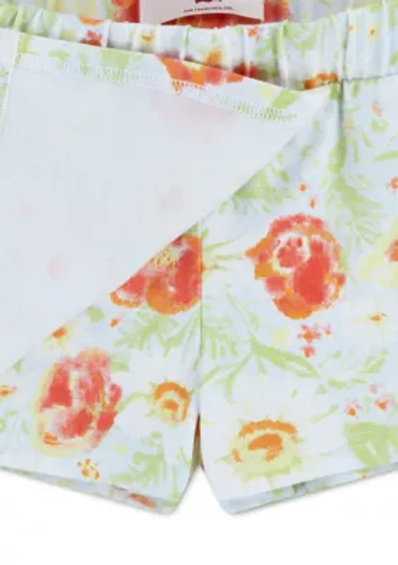 Baby Girls Knit Top and Floral Skort Set