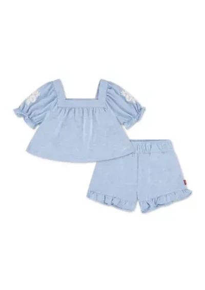Baby Girls Chambray Set
