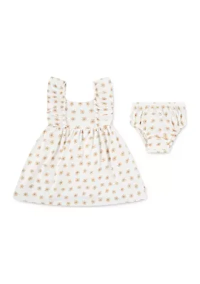 Baby Girls Floral Dress and Diaper Cover