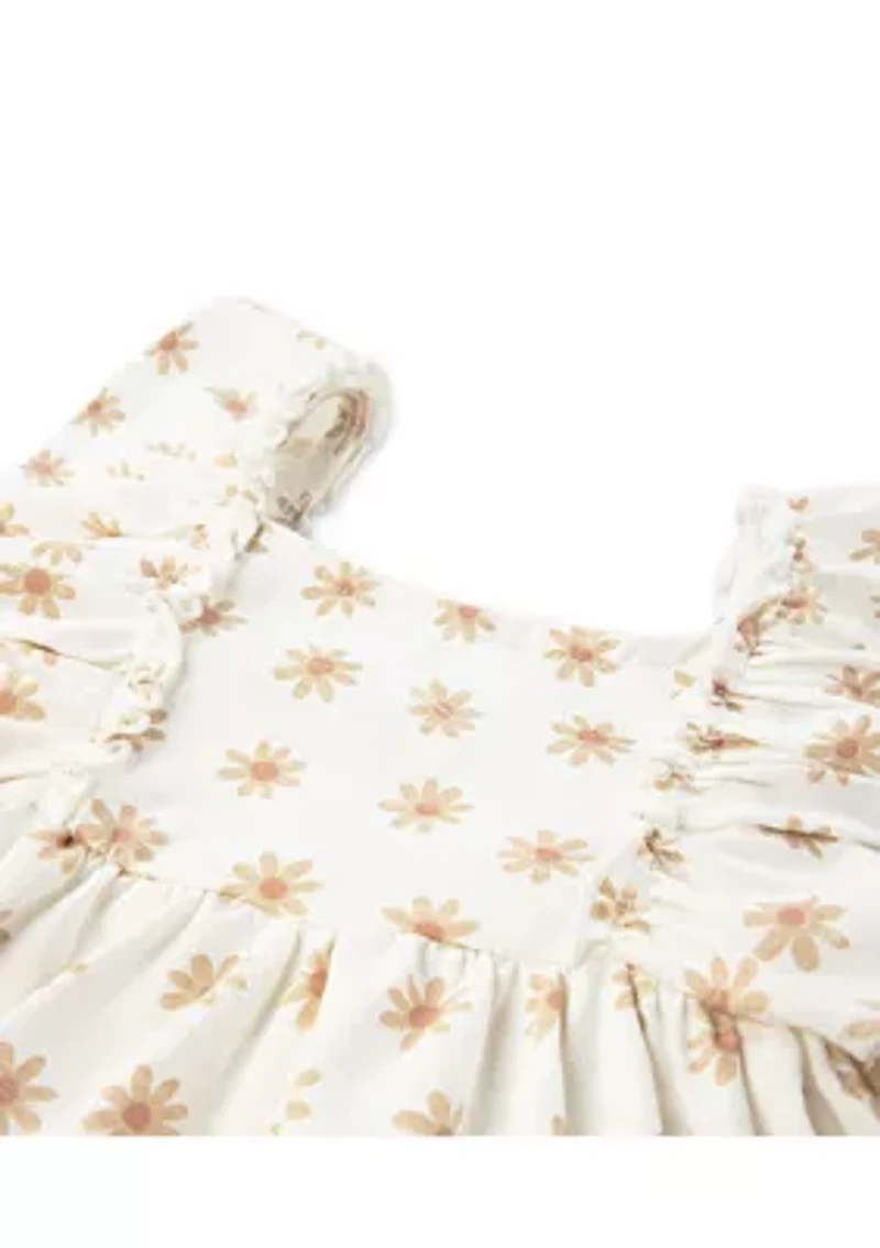 Baby Girls Floral Dress and Diaper Cover