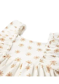 Baby Girls Floral Dress and Diaper Cover
