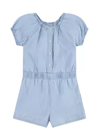 Toddler Girls Puff Sleeve Romper