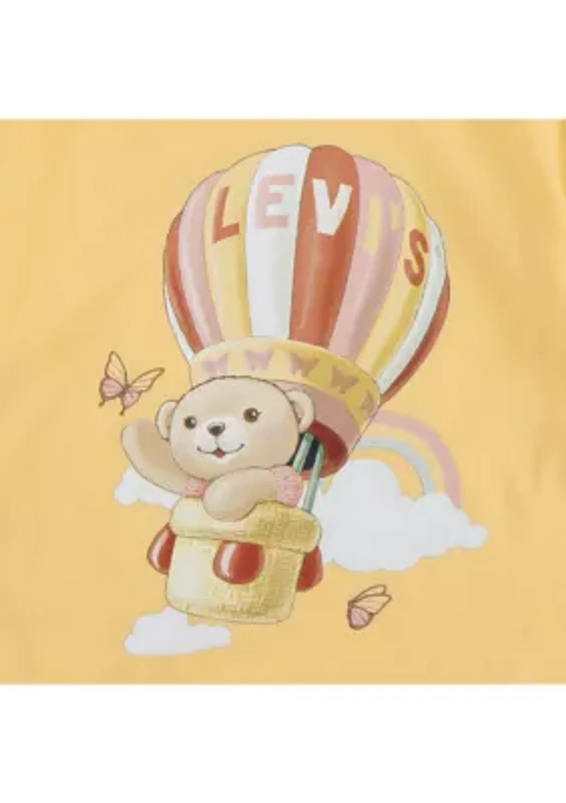 Toddler Girls Flutter Sleeve Graphic T-Shirt