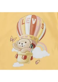 Toddler Girls Flutter Sleeve Graphic T-Shirt