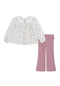Toddler Girls Blouse and Leggings Set