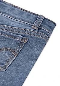 Toddler Girls Bow Top and Wide Leg Jeans Set